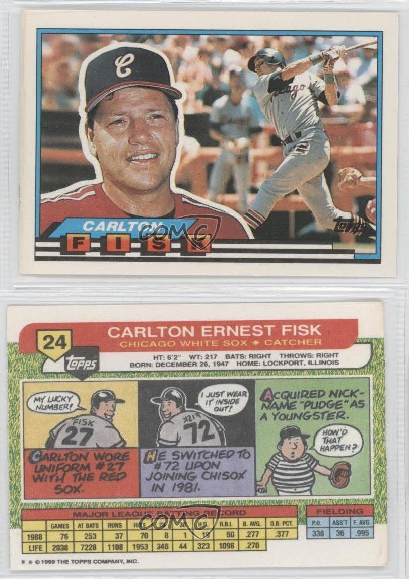 1989 Topps Big 24 Carlton Fisk Chicago White Sox Baseball Card eBay