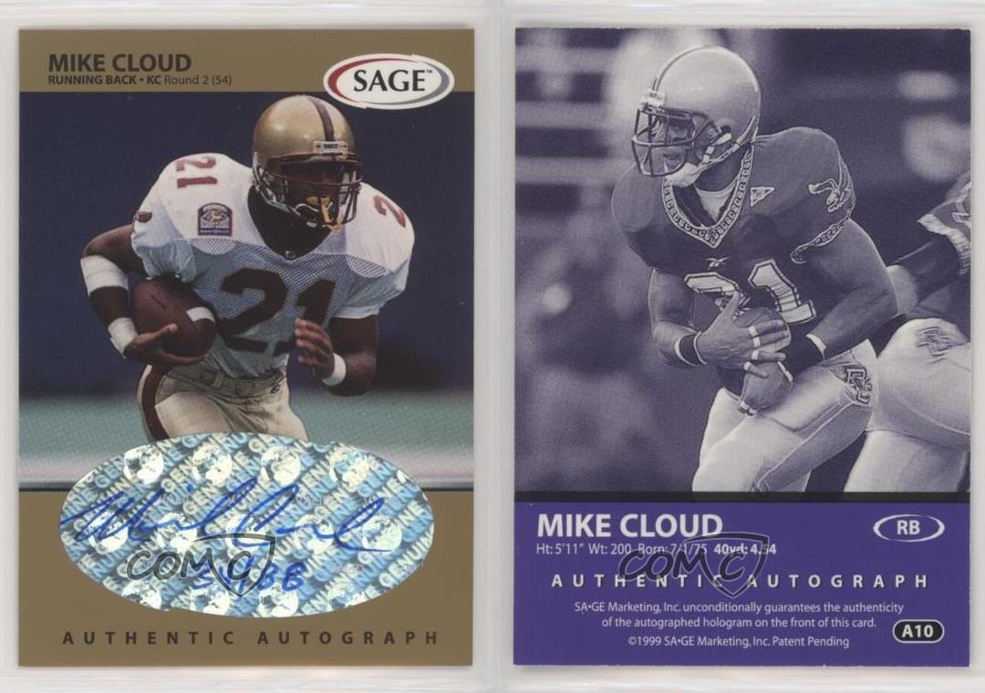 1999 SAGE Auto Gold /88 Mike Cloud #A10 achat Rookie Auto RC