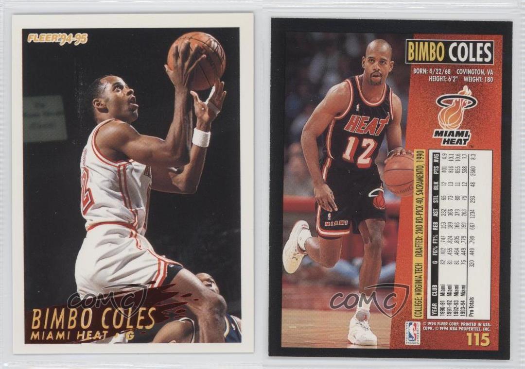 1994-95 Fleer #115 Bimbo Coles Miami Heat Basketball Card | eBay