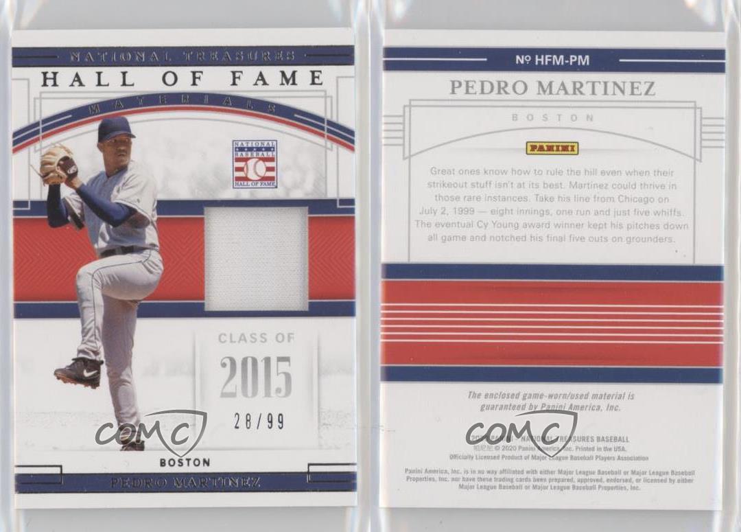 2020 National Treasures Pedro Martinez Hall Of Fame Game Used Jersey Relic  /99!!