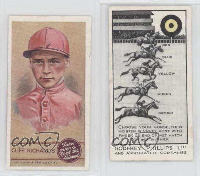 1937 Godfrey Phillips Spot the Winner Tobacco Cliff Richards #33