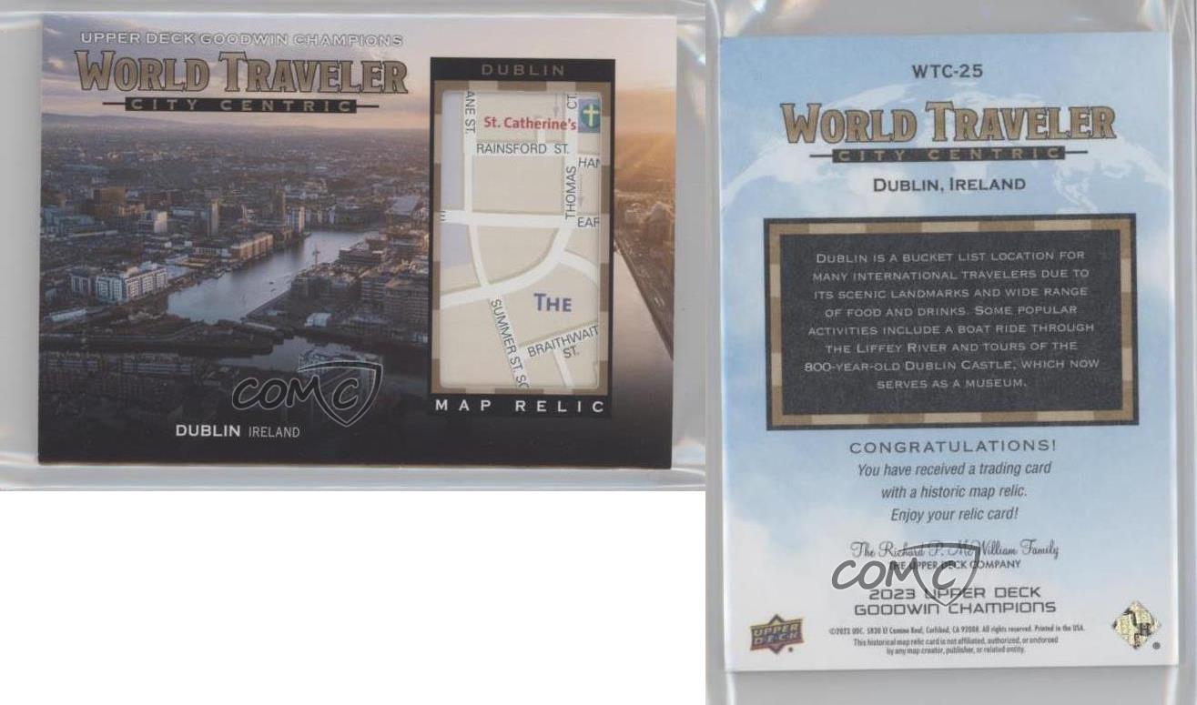2023 Goodwin Champions World Traveler City Destinations Map Relics Dublin - Picture 4 of 4