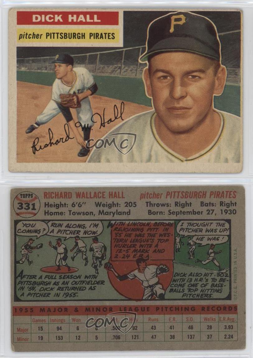 1956 Topps Dick Hall #331 - Bild 6 von 7