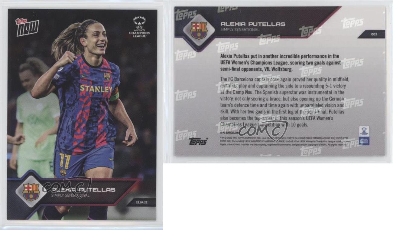 2021-22 Topps Now Women's UCL /3690 Alexia Putellas #002 Rookie RC - Bild 5 von 7