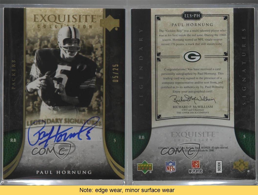 2006 Exquise Collection Signatures Légendaires /25 collection Paul Hornung #ELS-PH Auto HOF