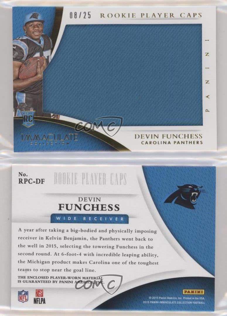 2015 Panini Immaculate Rookie Player Caps /25 Devin Funchess #RPC-DF RC - Picture 4 of 4