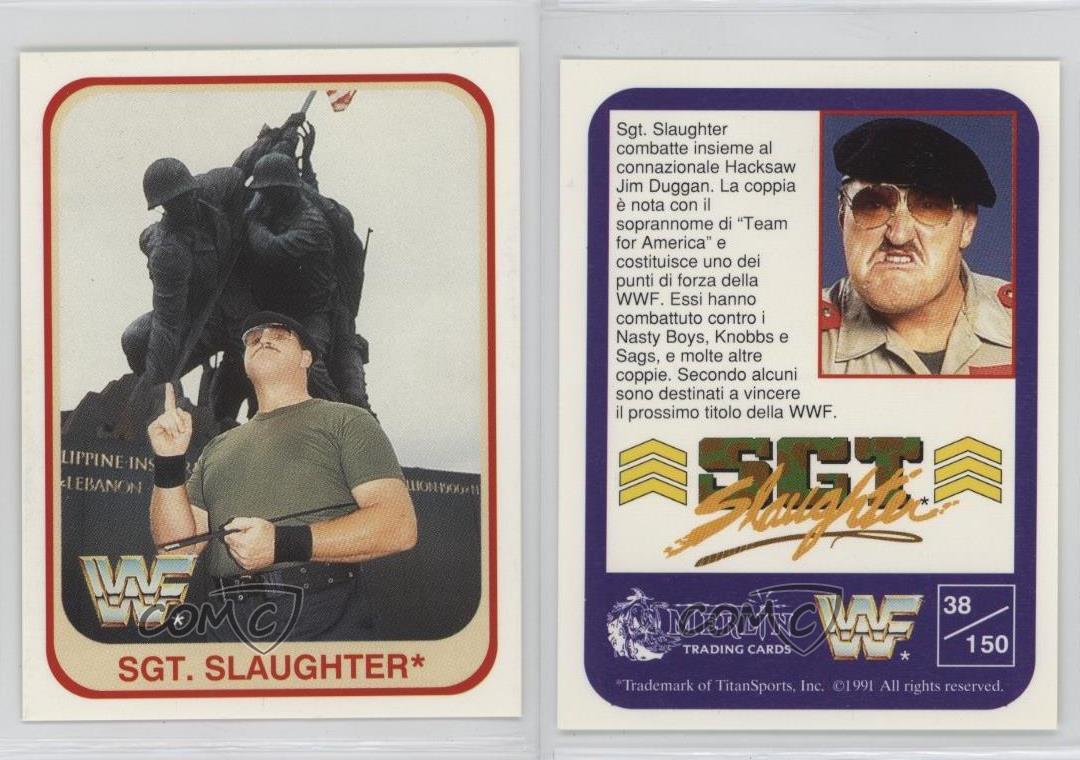 1991 Merlin WWF Italian Sgt Slaughter #38