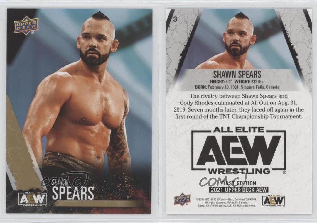 2021 Upper Deck AEW All Elite Wrestling Gold Tye Dillinger Shawn Spears #3