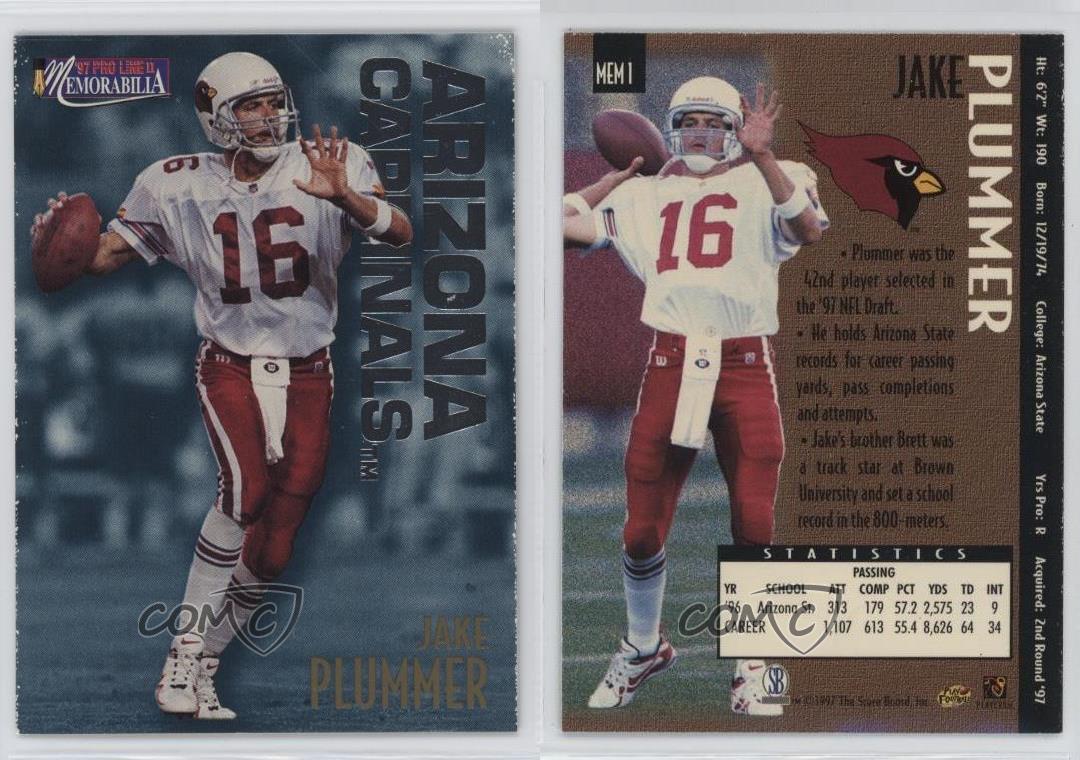 1997 Pro Line II Memorabilia Signature Series Jake Plummer #MEM1 Rookie RC - Picture 3 of 3