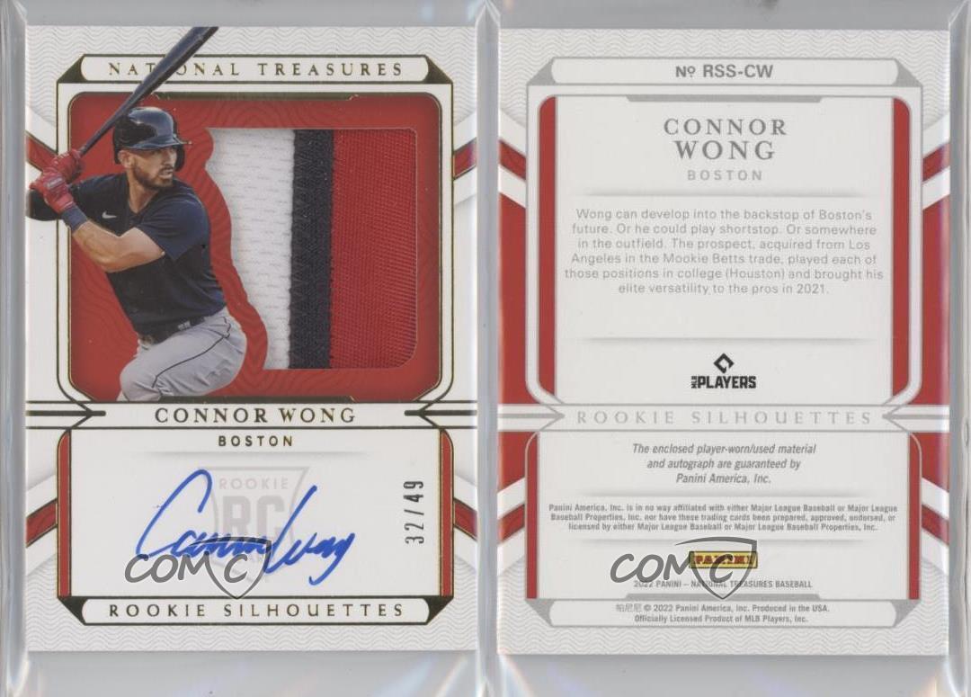 KW) 2022 Panini National Treasures Connor Wong Auto Patch 20/25 Boston Red  Sox