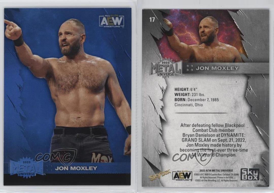 2022 Skybox Metal Universe AEW All Elite Wrestling Blue Spectrum Jon Moxley #17