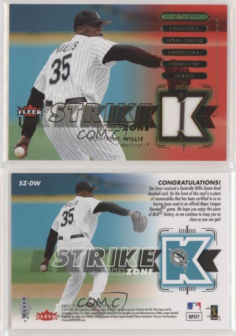 Dontrelle Willis 2007 Fleer Ultra Game Worn Jersey Card