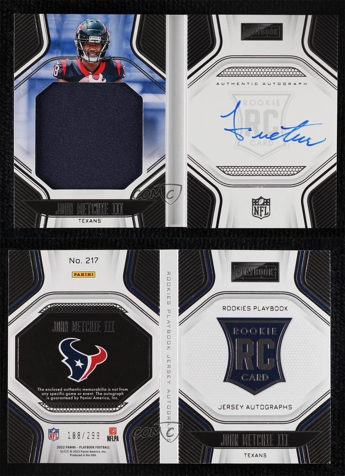 JOHN METCHIE III 2022 GOLD STANDARD ROOKIE JERSEY AUTO /199 HOUSTON TEXANS