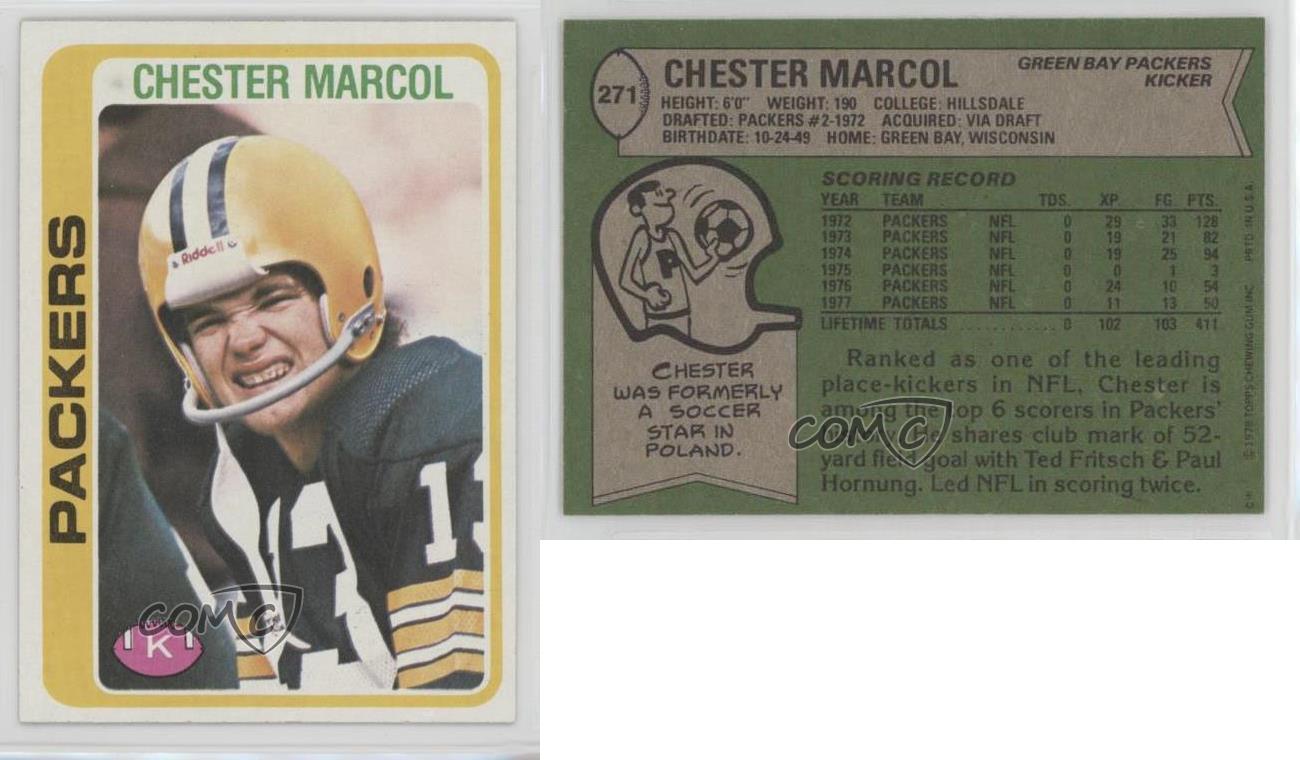 1978 Topps Chester Marcol Green Bay Packers #271