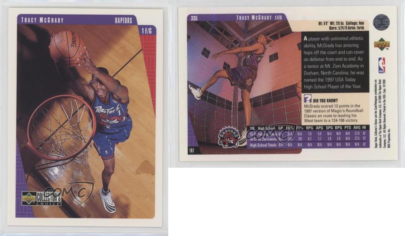 1997-98 Upper Deck Collector's Choice Tracy McGrady #335 Rookie RC 