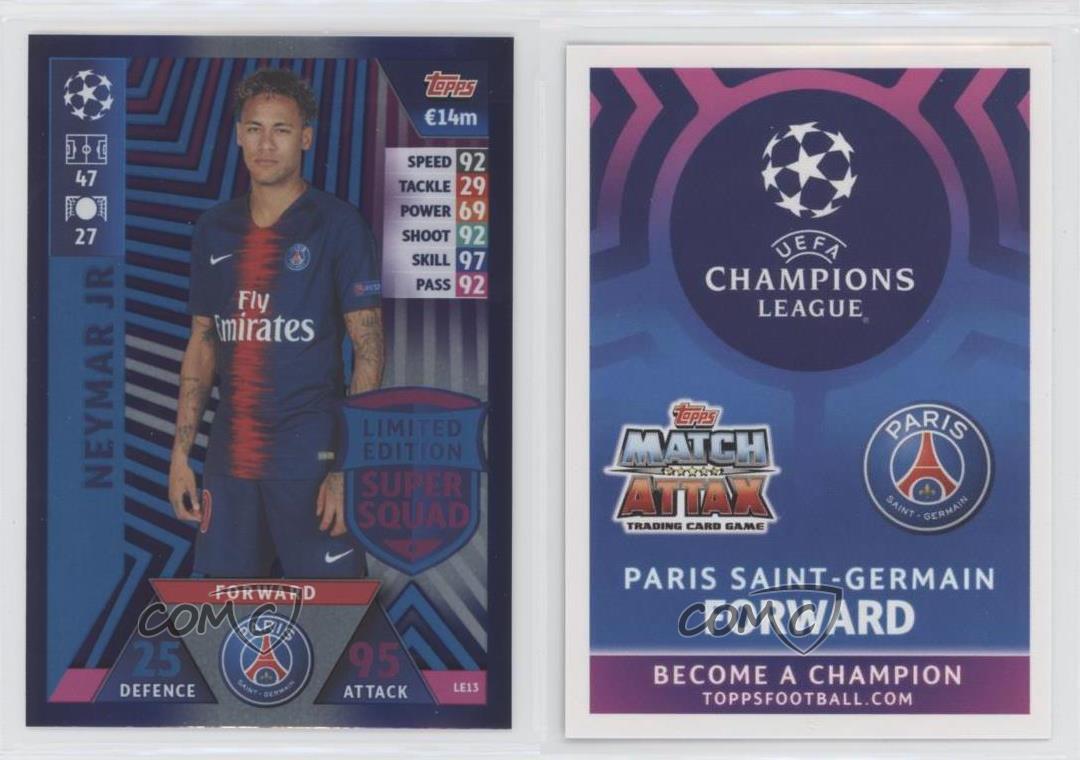 2018-19 Topps UEFA Champions Match Attax Limited Edition Neymar Jr #LE13