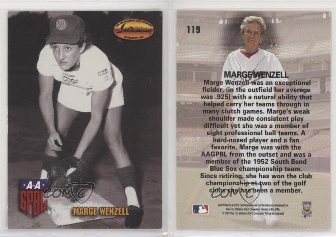 MARGE WENZELL  AUTOGRAPHED  BASEBALL 1993 CARD 