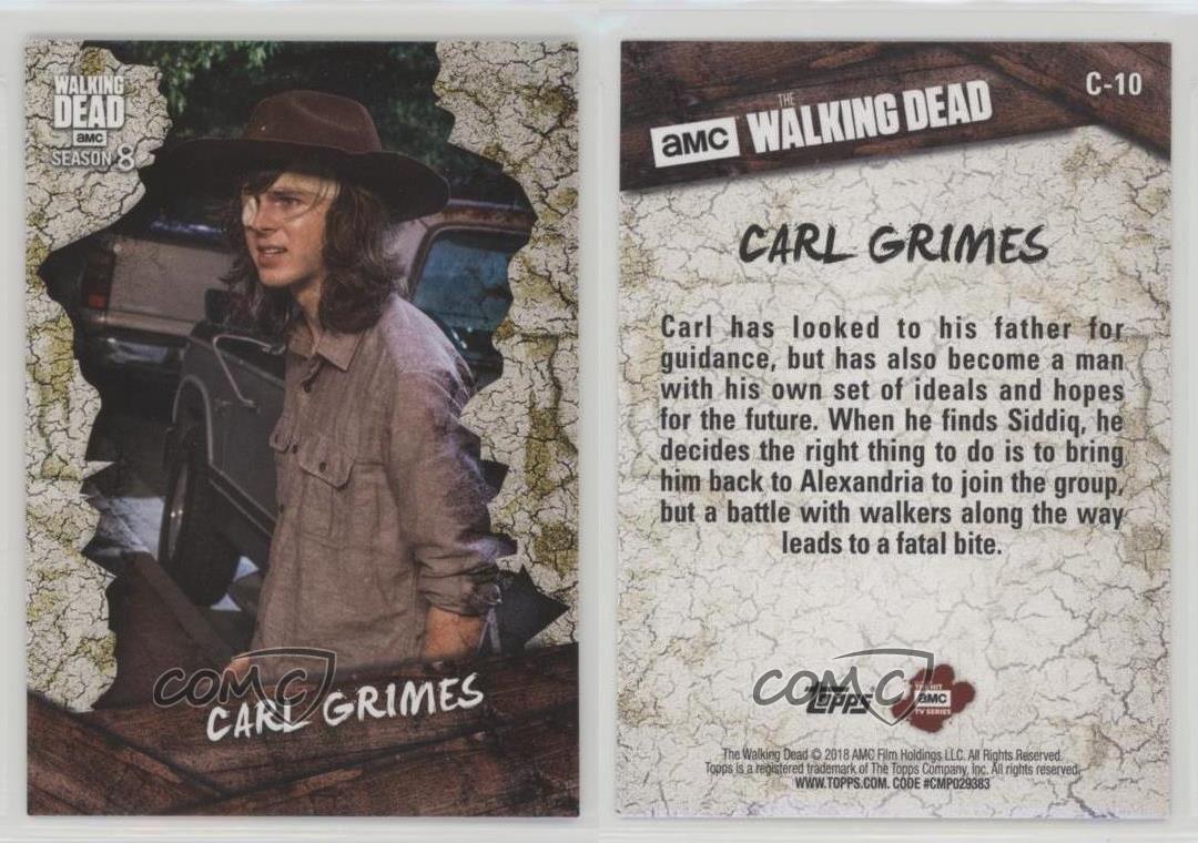 2018 Topps The Walking Dead Season 8 Part 1 Character Cards C-10 Carl Grimes