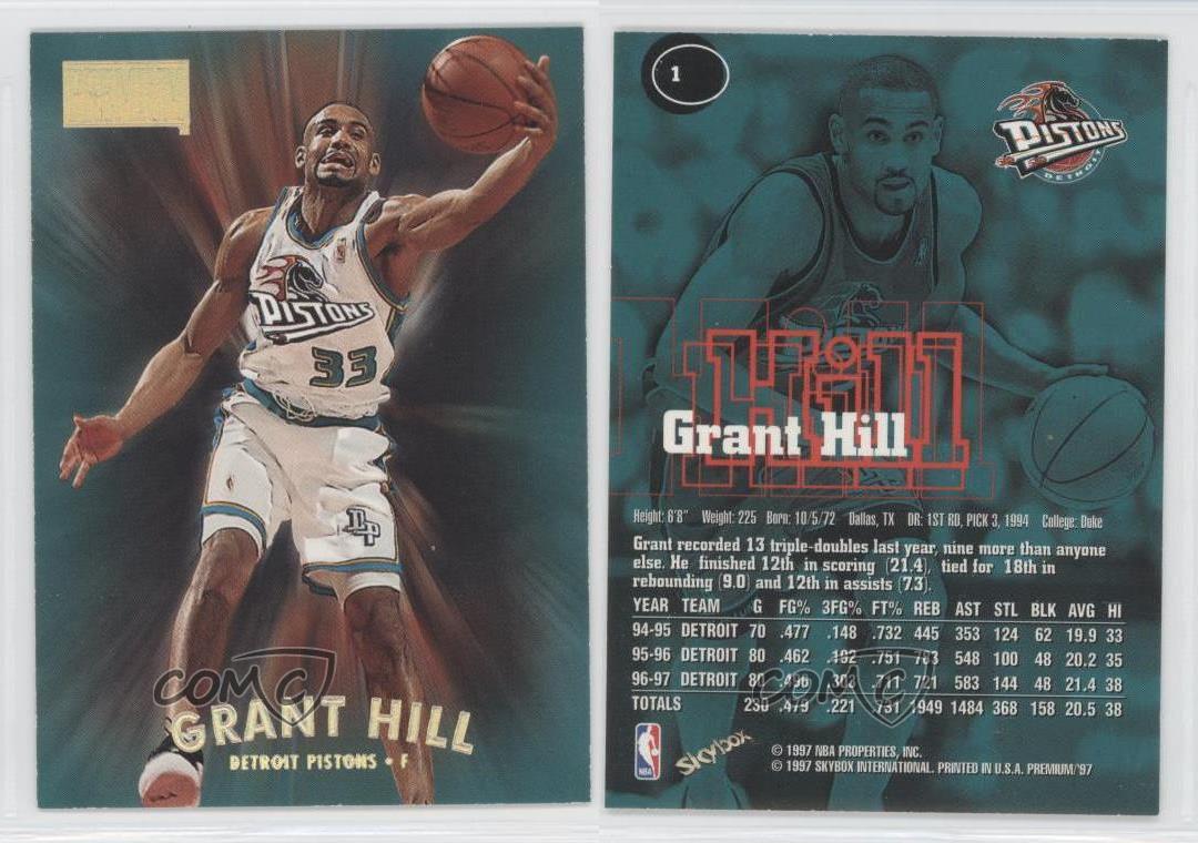 199798 Skybox Premium 1 Grant Hill Detroit Pistons Basketball Card eBay
