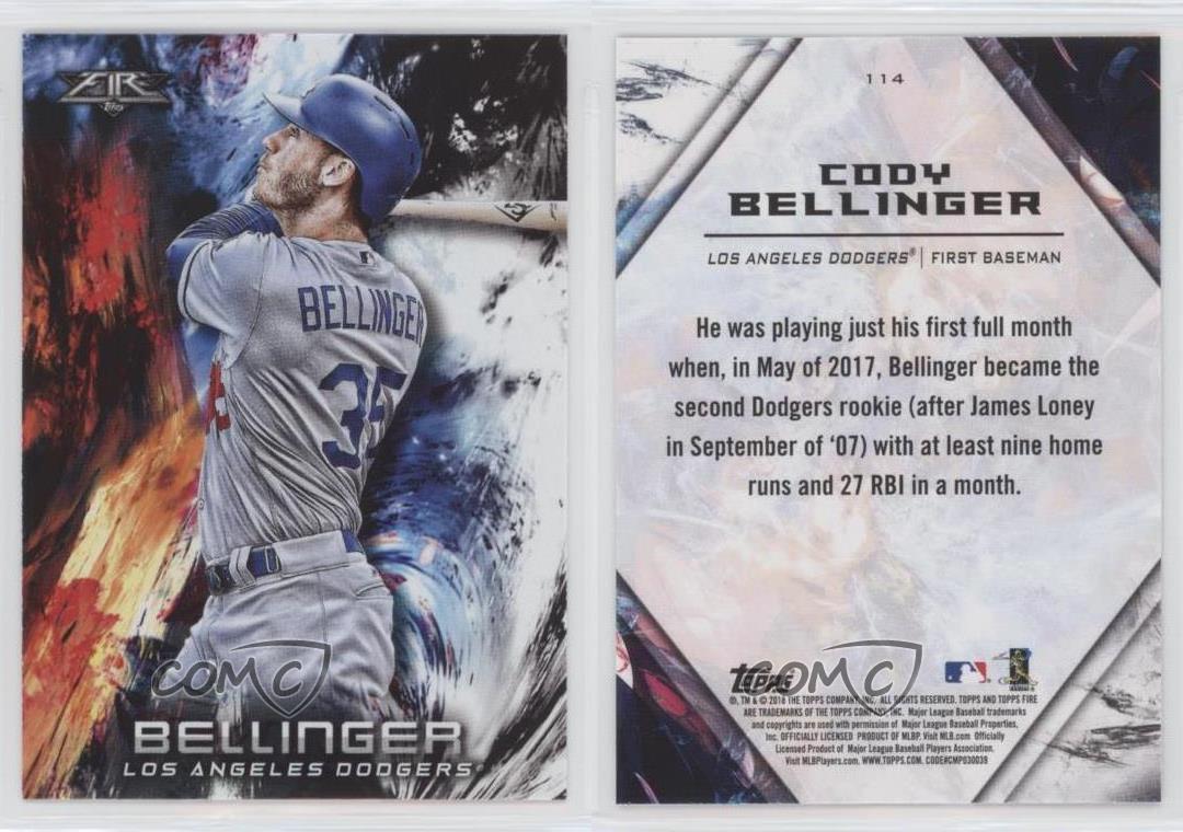  2018 Topps Fire Baseball #114 Cody Bellinger Los