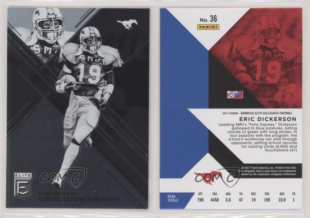 : 2017 Panini Elite Draft Picks #36 Eric Dickerson SMU