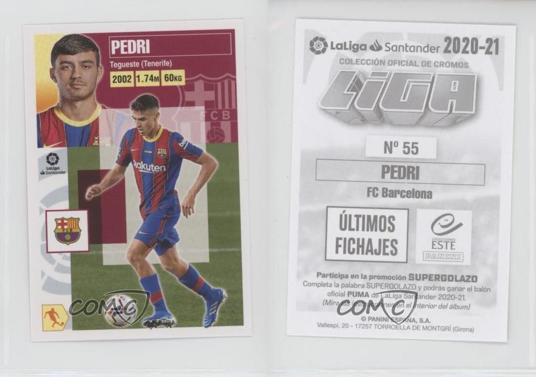 Panini Pedri Sticker LaLiga La Liga Santander FC Barcelona #55 Rookie Neu 