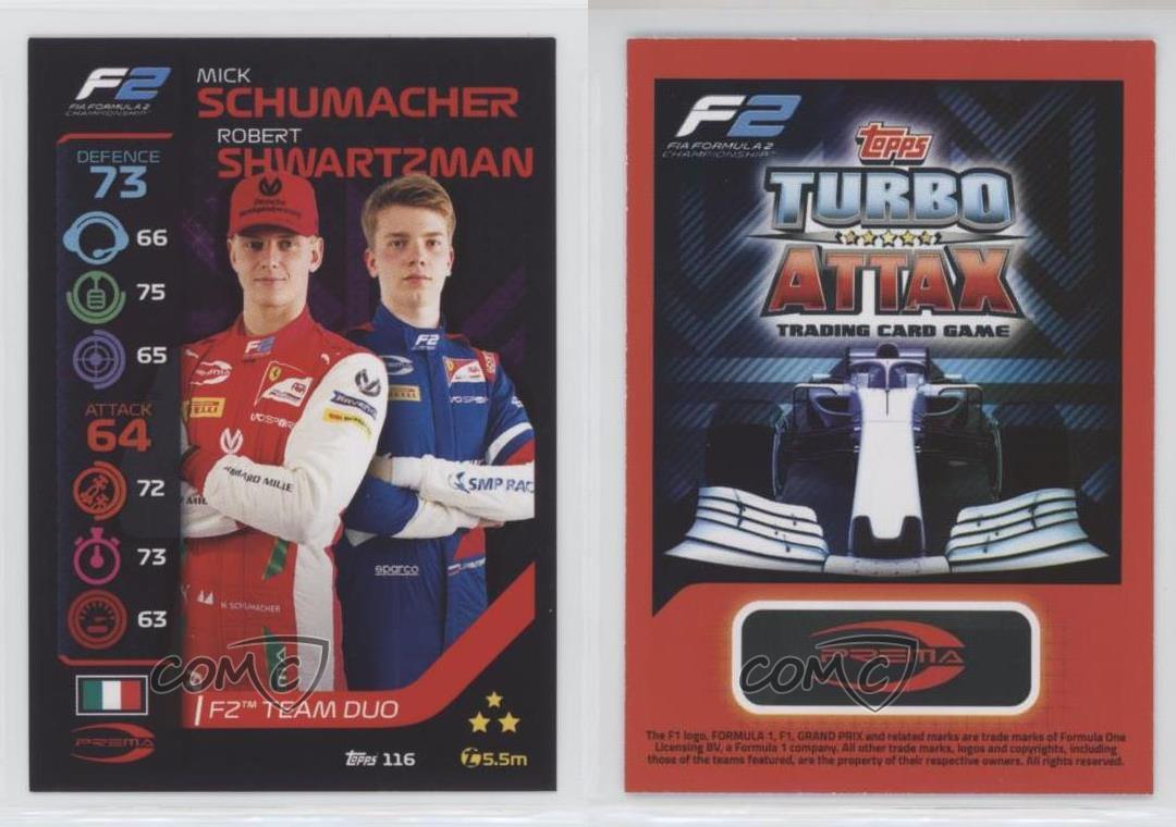 F2 CHAMPION 2020 Turbo Attax 2021 # 239 MICK SCHUMACHER FOIL CARD F2 CHAMPION 2020 Turbo Attax 2021 # 239 MICK SCHUMACHER FOIL CARD