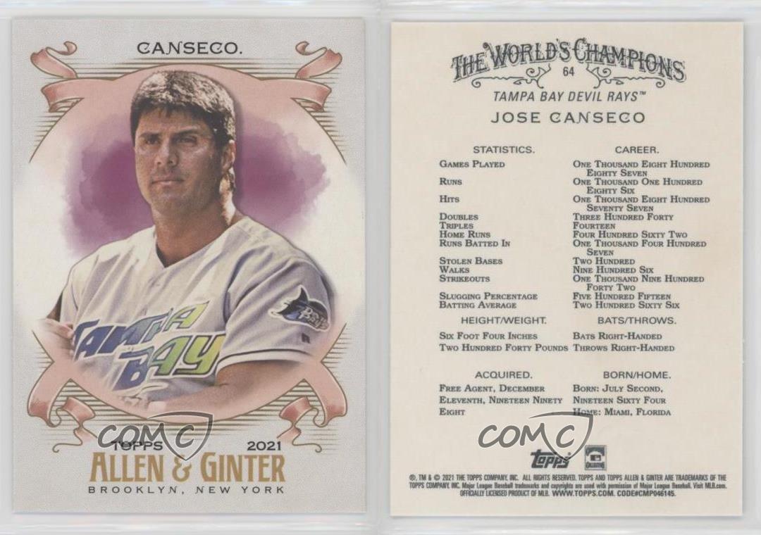  Baseball MLB 2021 Allen and Ginter #64 Jose Canseco