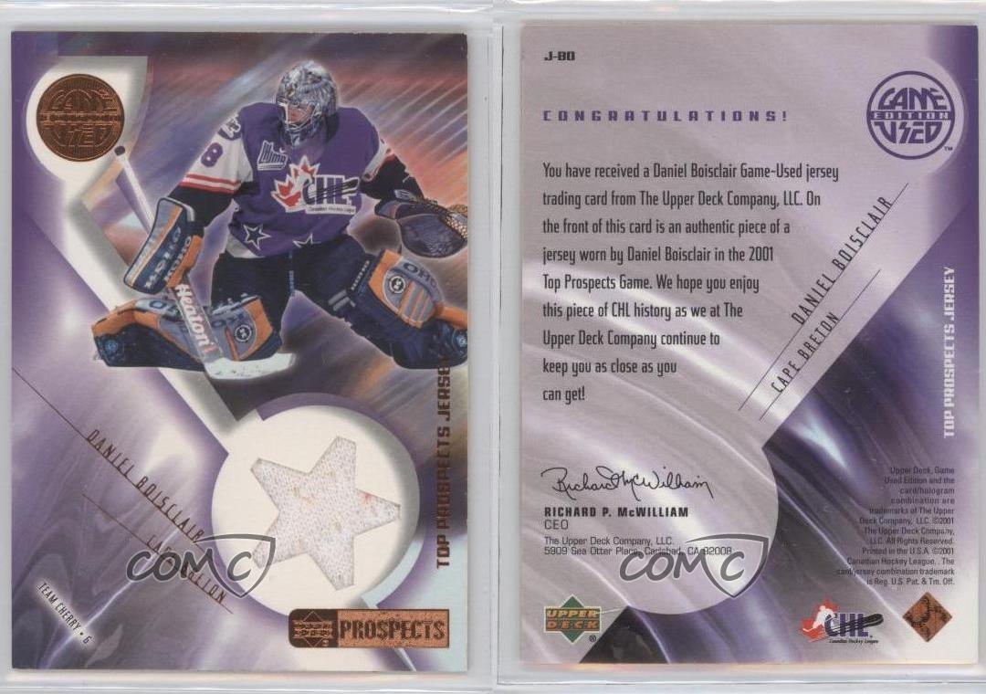 2001-02 Upper Deck CHL Prospects Game Used Edition Top Jerseys Daniel Boisclair - Picture 3 of 4