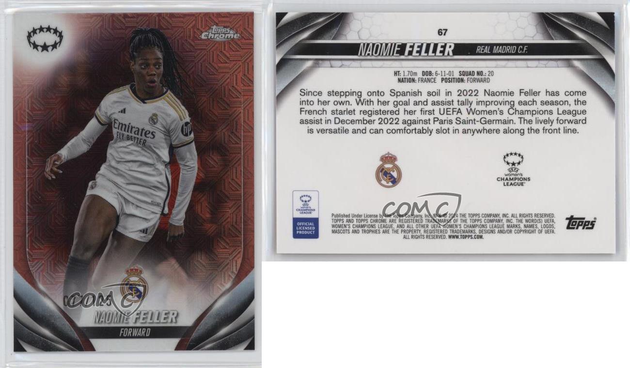 2023 Cromo UEFA Women's Champions League Oro Rosa Mojo Rifrattore Naomie Feller - Foto 3 di 4