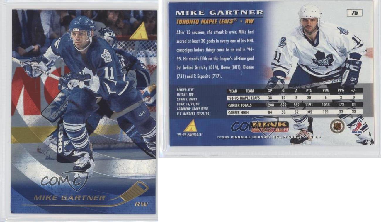 1995-96 Pinnacle Rink Collection Mike Gartner #75 HOF