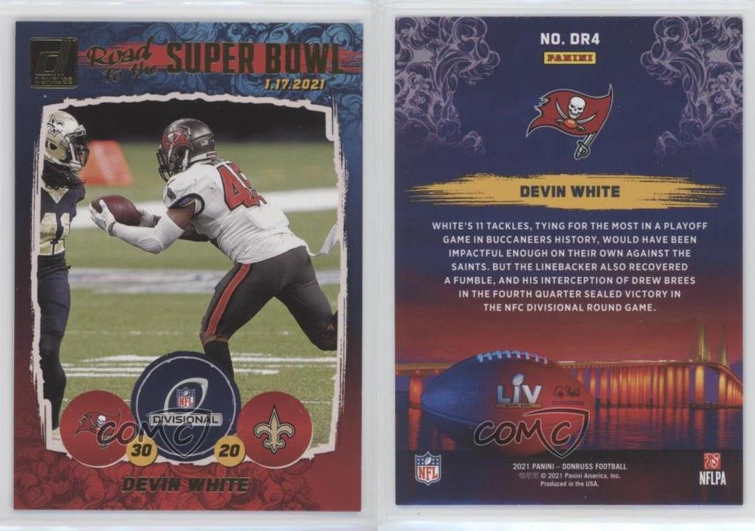 Devin White 2021 Donruss Football Road to the Super Bowl Insert #DR4  Buccaneers