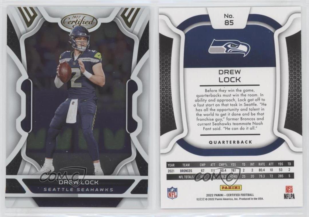 : 2022 Panini Certified #85 Drew Lock Seattle Seahawks