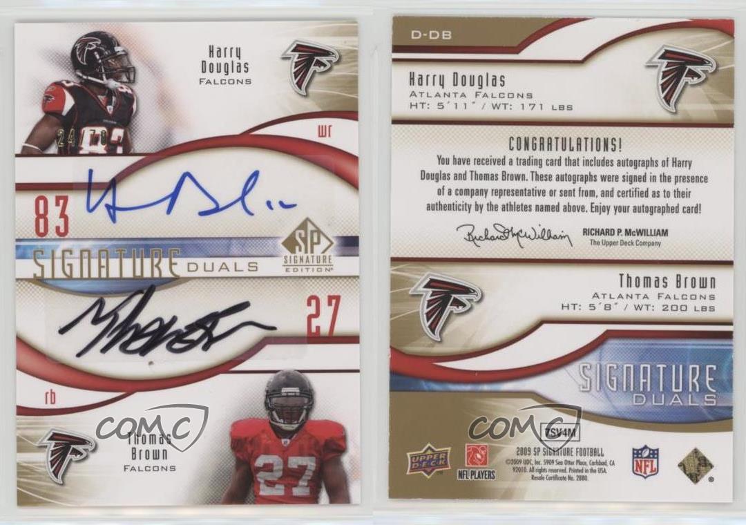2009 SP Signature Edition Duals /70 Harry Douglas Thomas Brown #D-DB Auto - Foto 4 di 4