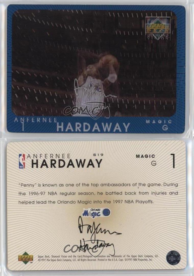 1997-98 Upper Deck Diamond Vision Signature Moves Anfernee Hardaway #S19 - Zdjęcie 3 z 3