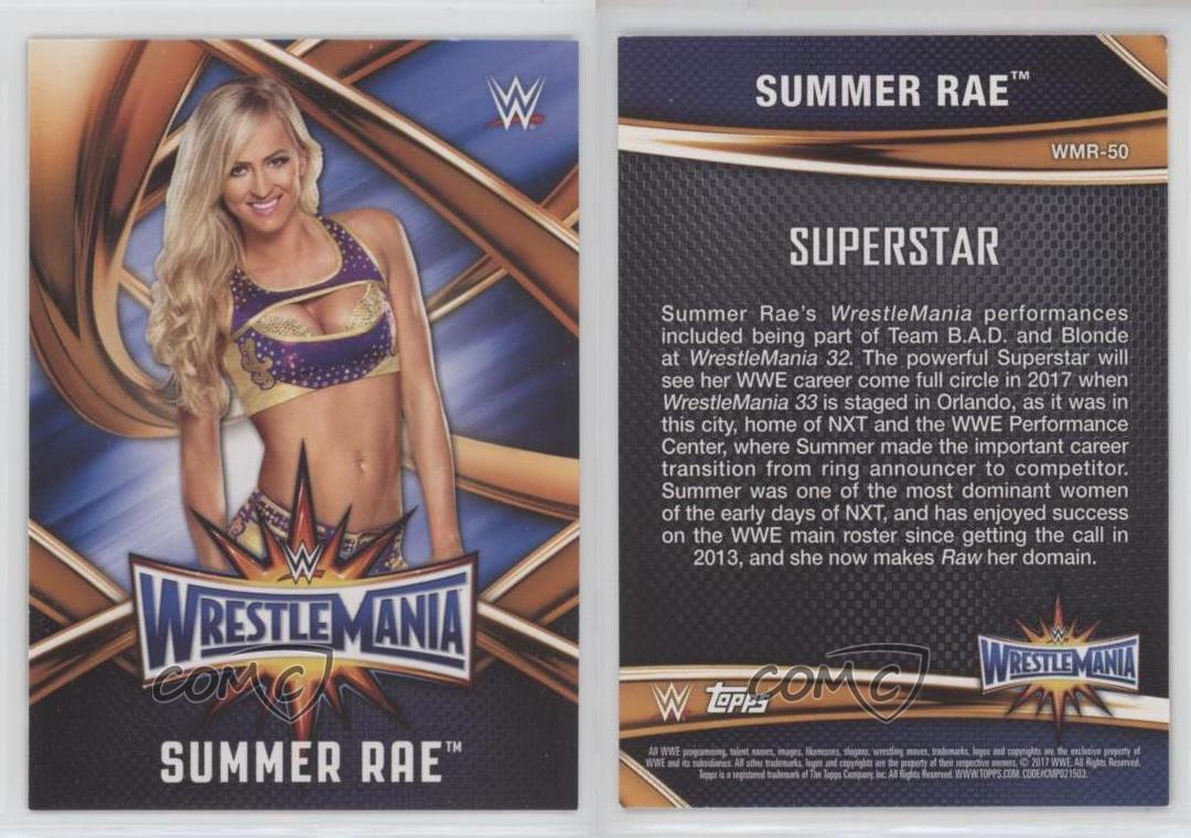 2017 TOPPS WWE Road to Wrestlemania 33 ROSTER #50  SUMMER RAE 