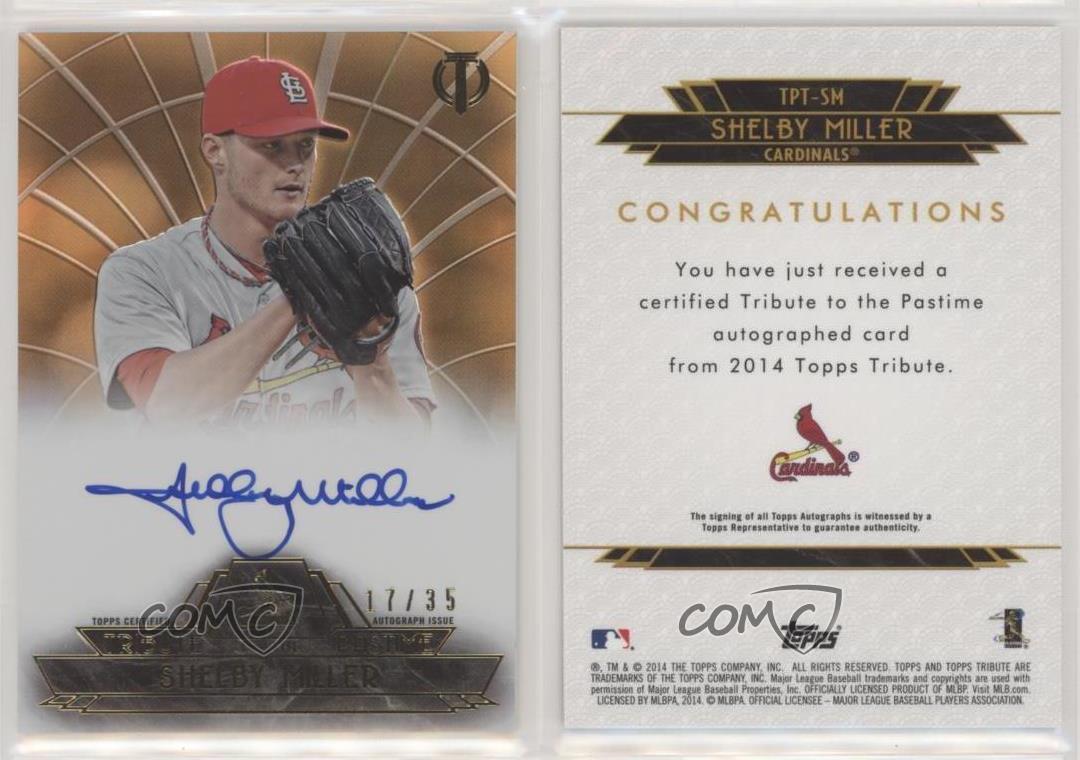 2014 Topps Tribute to the Pastime Auto Sepia /35 Shelby Miller #TPT-SM Auto