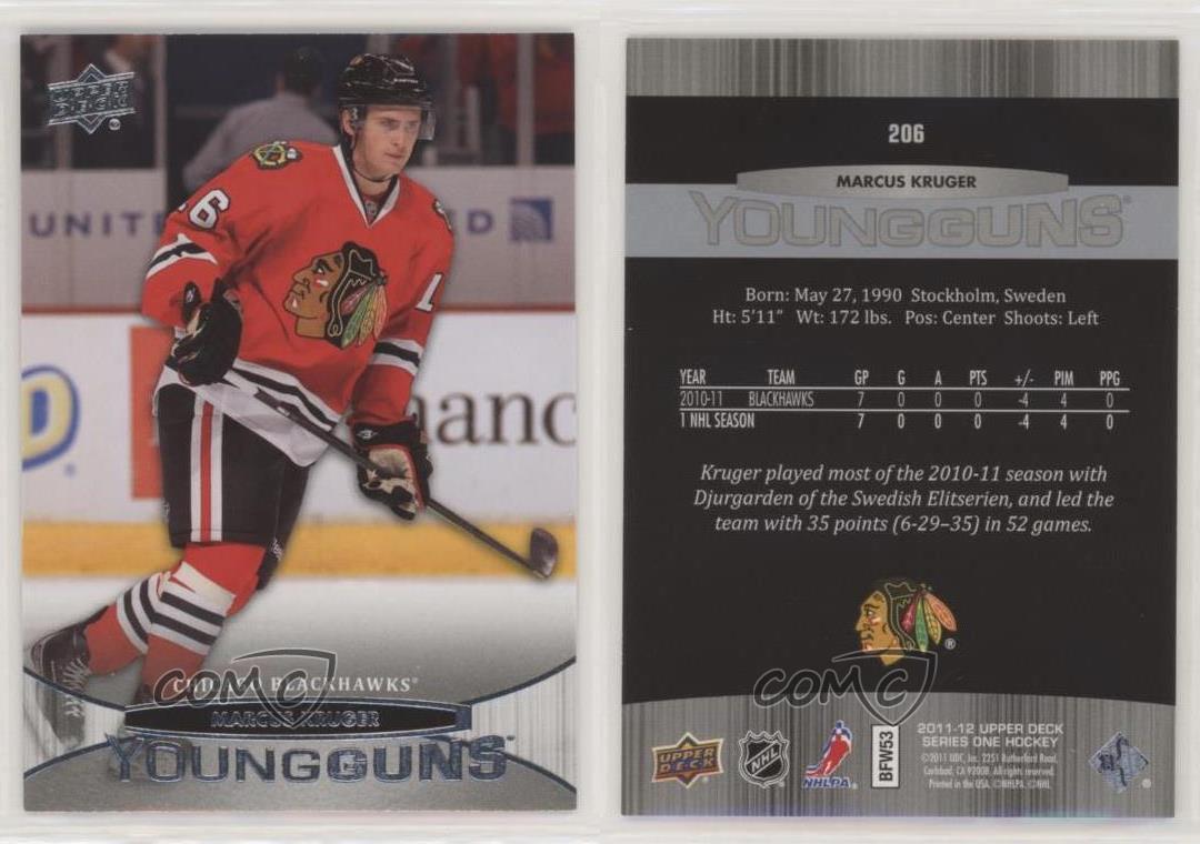 2011-12 Upper Deck Young Guns Marcus Kruger #206 Rookie RC