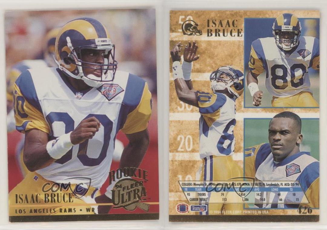 Isaac Bruce 1994 Fleer Ultra Rookie Card #426 Los Angeles Rams