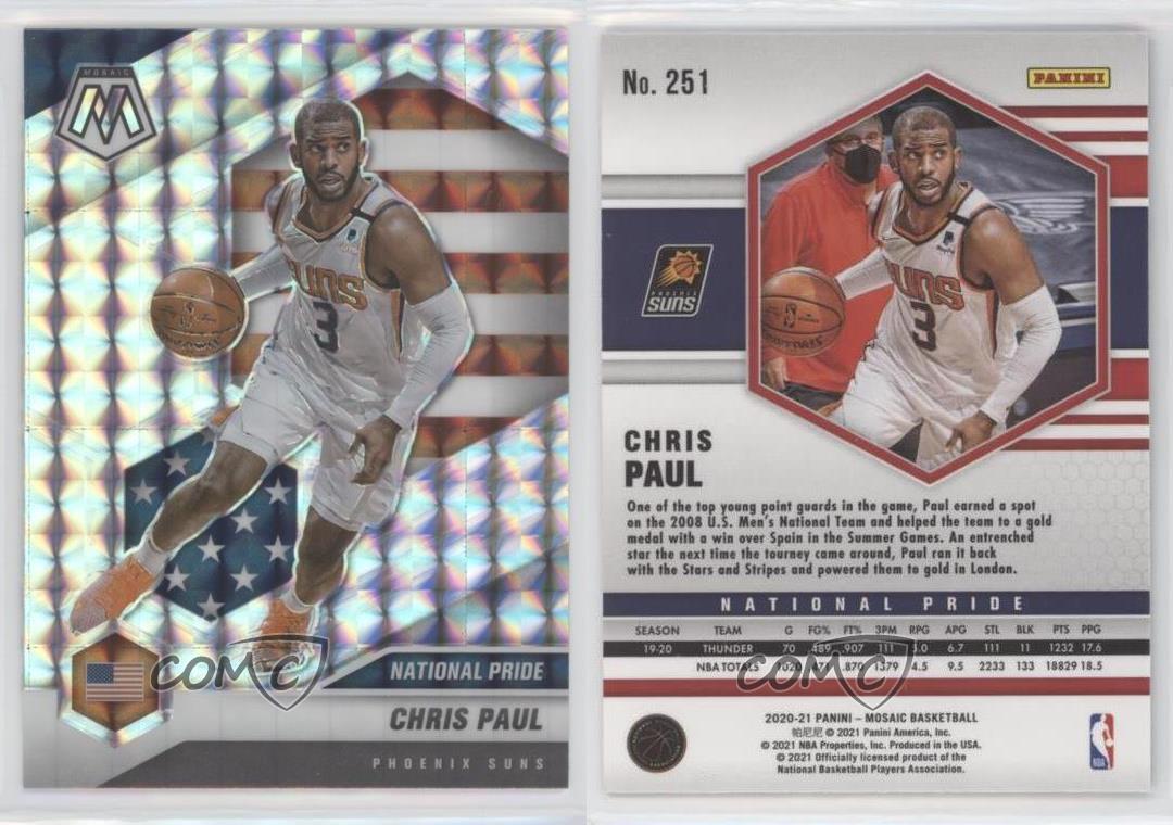 Mosaïque Panini 2020-21 National Pride Mosaic Prizm économies Chris Paul #251