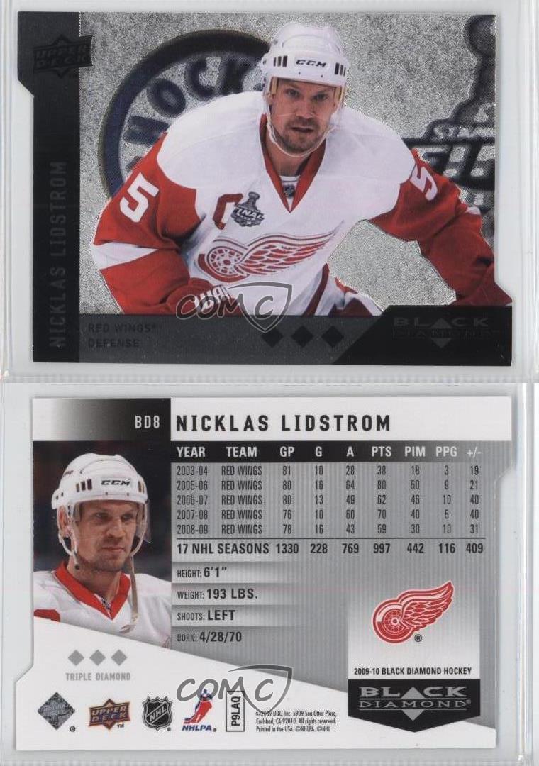 2009 Black Diamond Horizontal Variations Perimeter Die-Cut Nicklas Lidstrom HOF - Picture 4 of 4