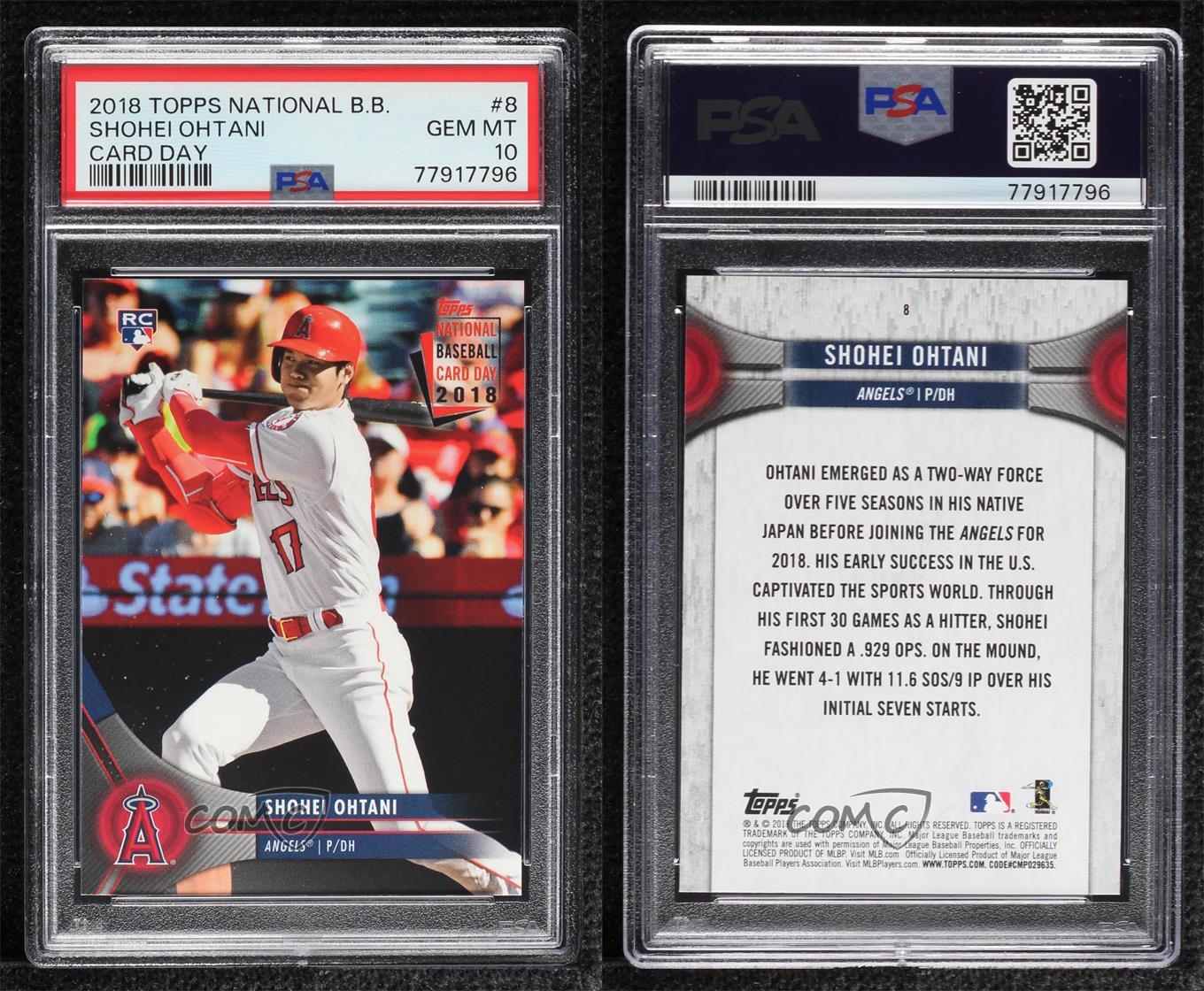 2018 Topps National Baseball Card Day Shohei Ohtani #8 PSA 10 GEM MT Rookie  RC