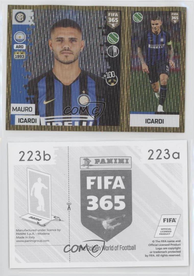 Panini FIFA365 2019 Sticker 223 a/b FC Internazionale Milano Mauro Icardi 