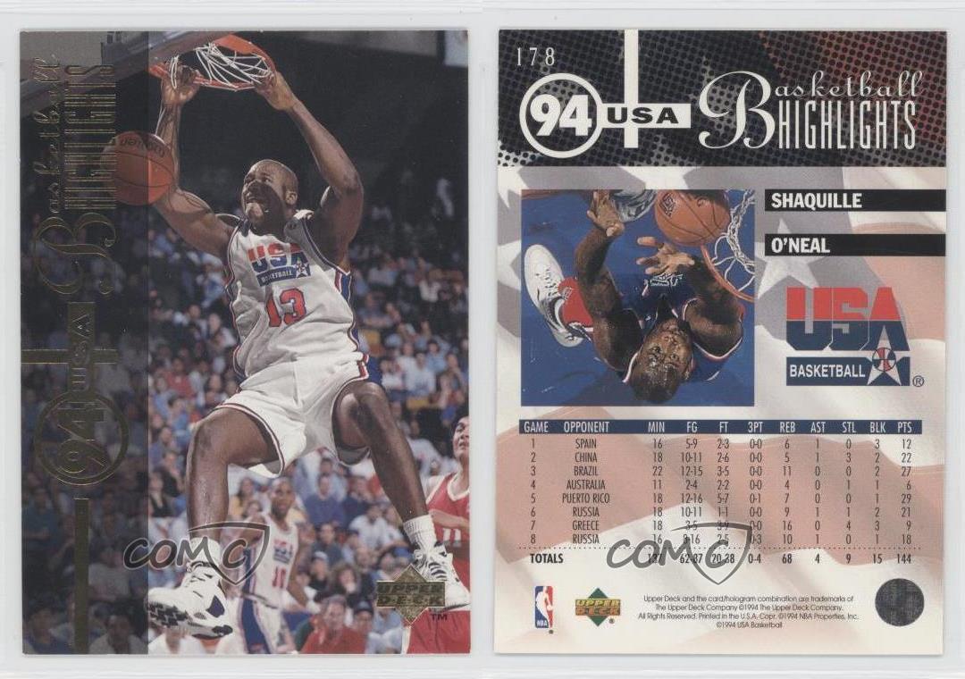 199495 Upper Deck 178 Shaquille O'Neal Team USA