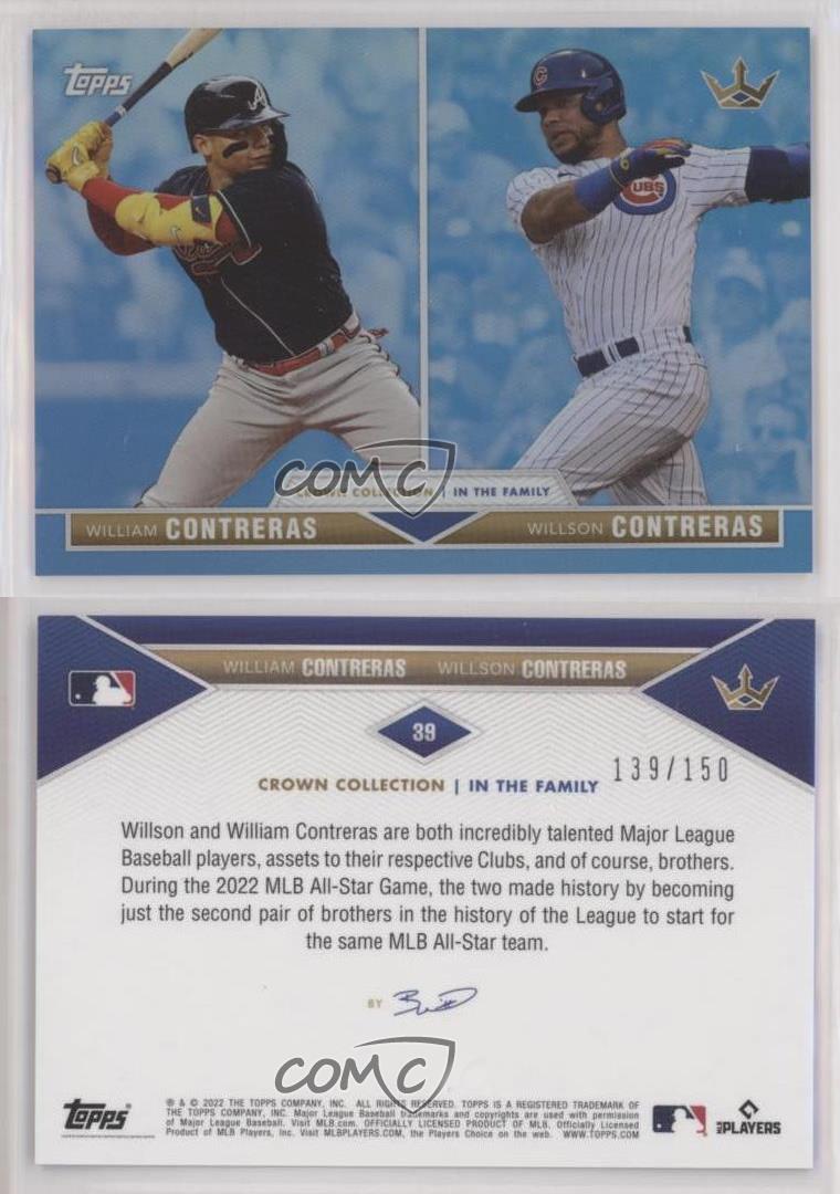 2022 X Bobby Witt Jr Crown Collection In the Family Willson Contreras  William