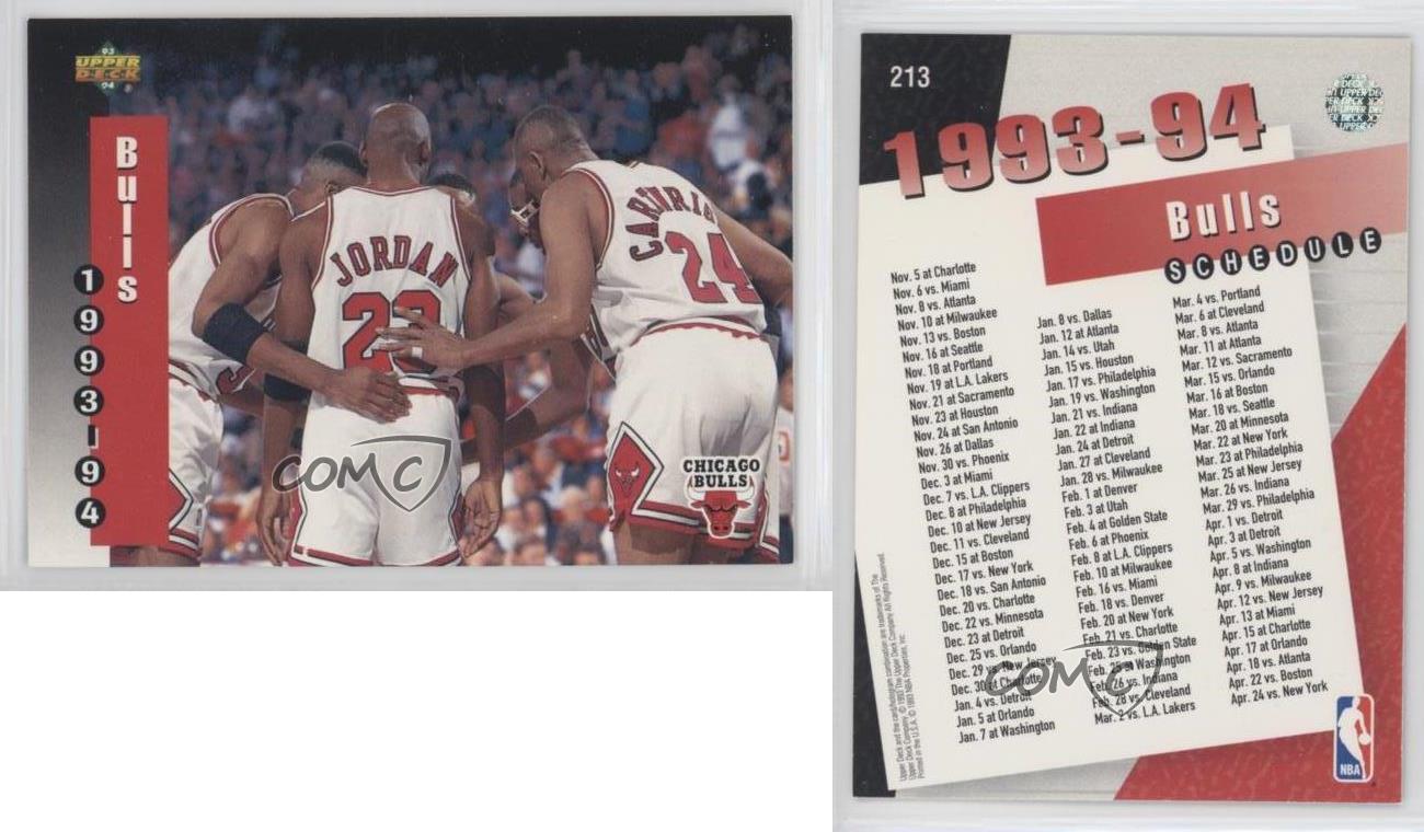 1993-94 Upper Deck Chicago Bulls Team Michael Jordan #213 HOF | eBay