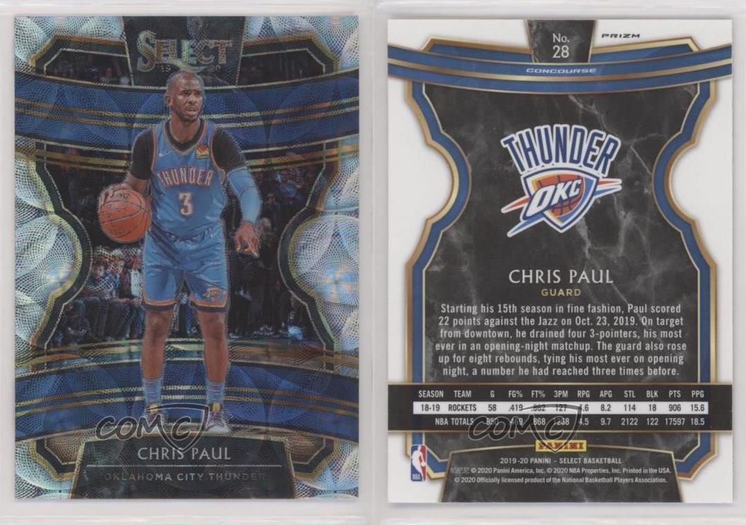 Panini Select Concourse vendre Scope 2019-20 Prizm Chris Paul #28