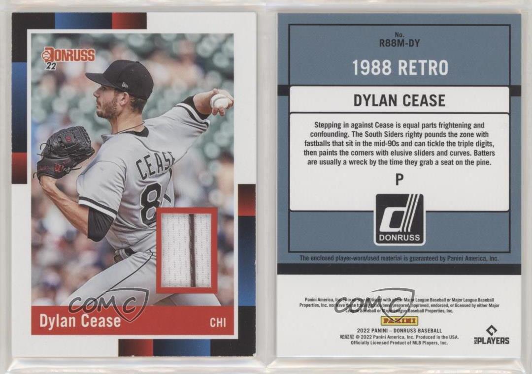 2022 Panini Donruss 1988 Retro Jersey Relic Dylan Cease #R88M-DY Chicago