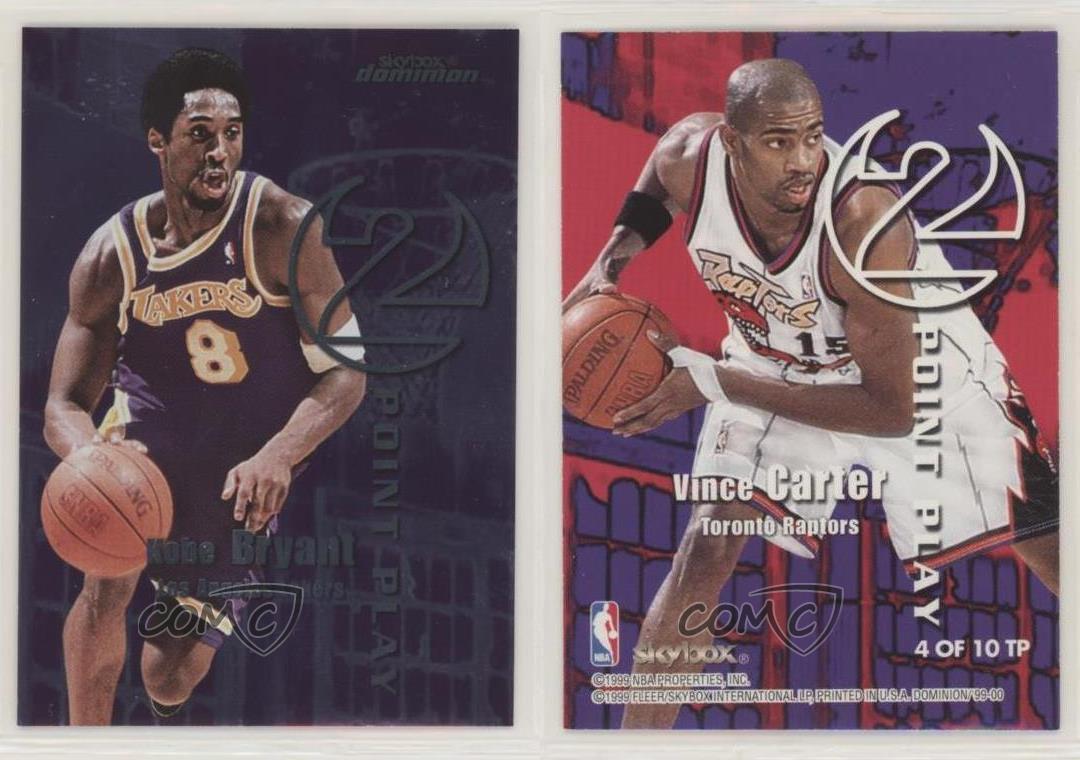 1999-00 Skybox Dominion 2 Point Play Kobe Bryant Vince Carter #4TP Insert 