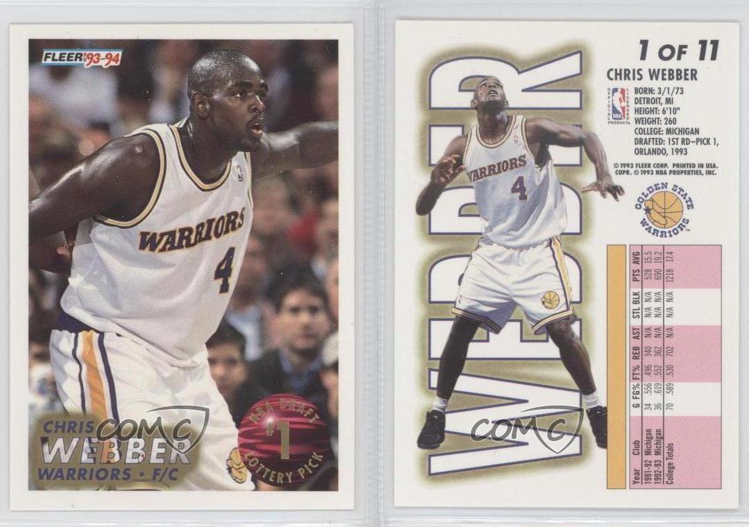 chris webber rookie card chris webber rookie card